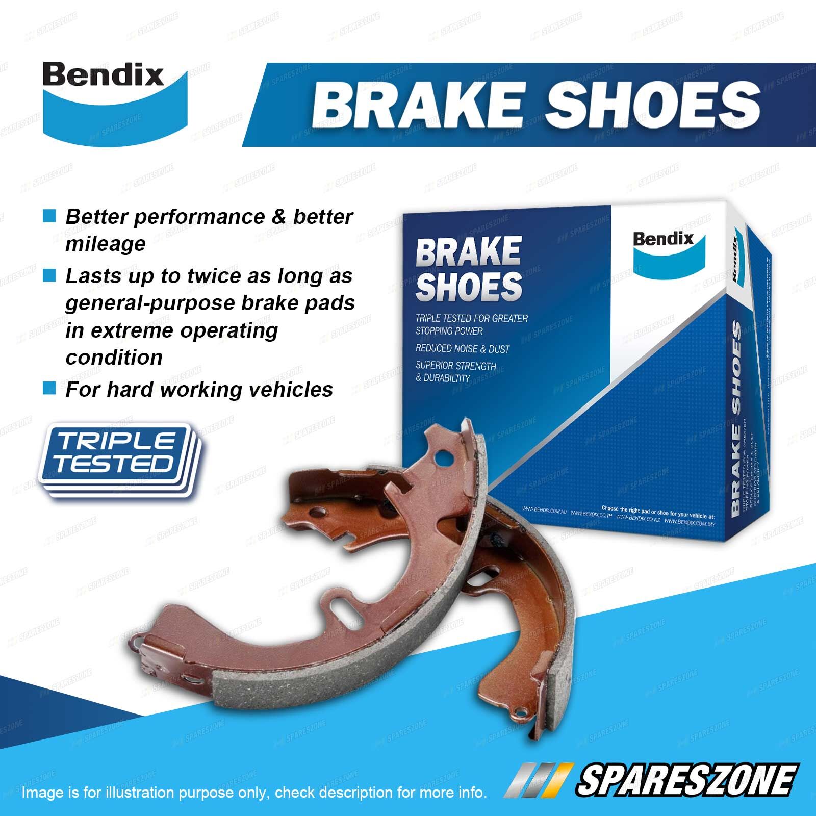 Rear BCP Brake Drums + Bendix Brake Shoes for Ford Ranger PX 3.2L 2011