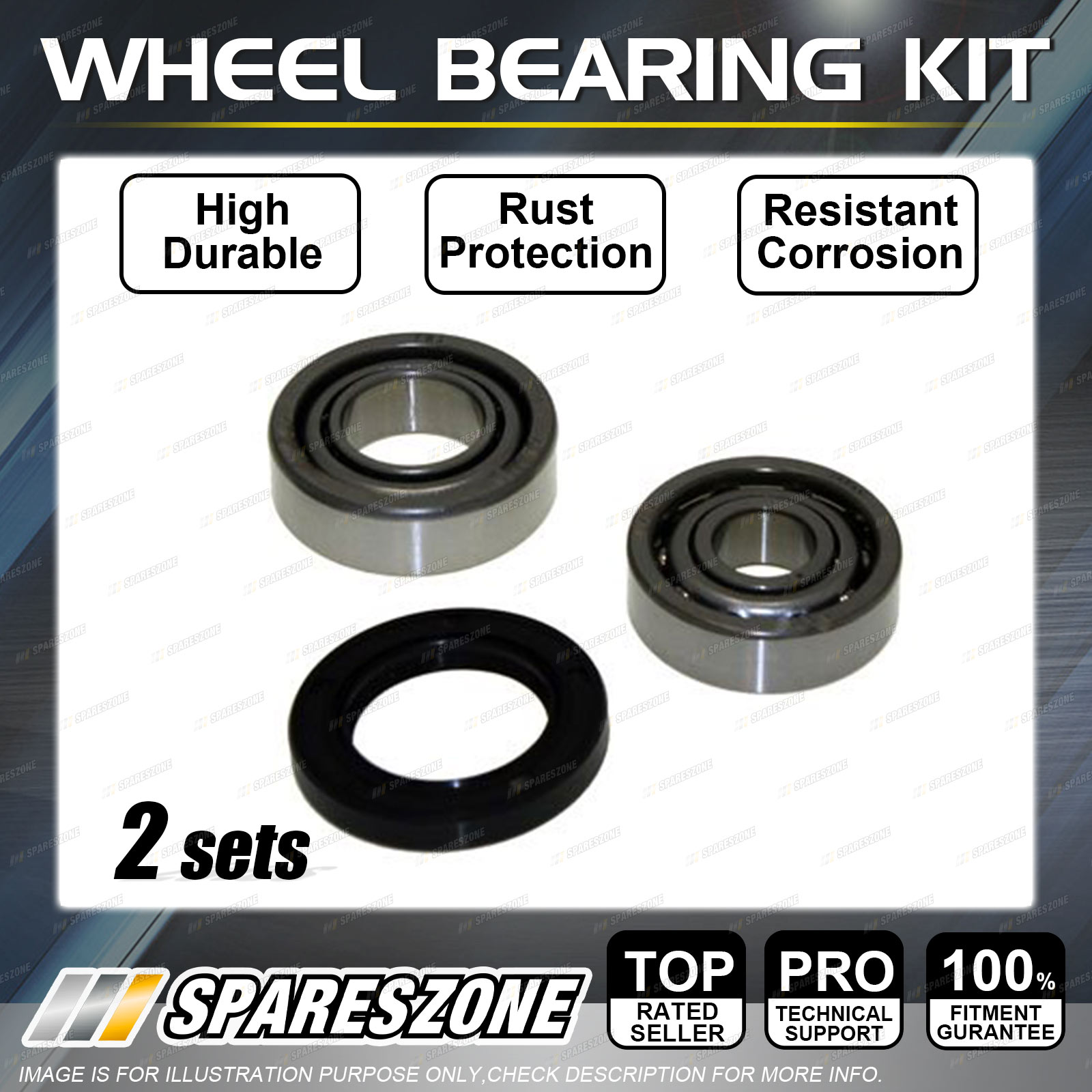 2 Front Wheel Bearing Kit for Morris Major Elite Minor 1000 1.0 1.5L