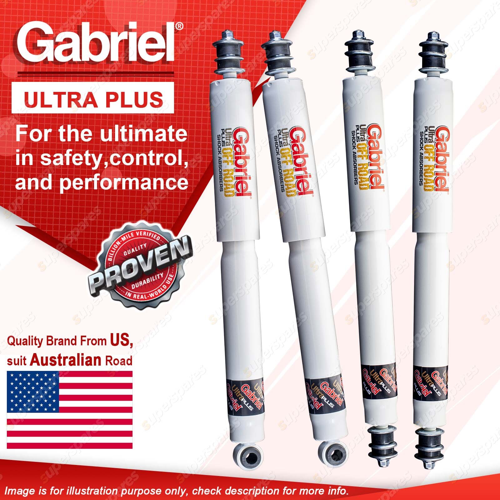 Gabriel Front + Rear Ultra Plus Shocks for Toyota Landcruiser FZJ105