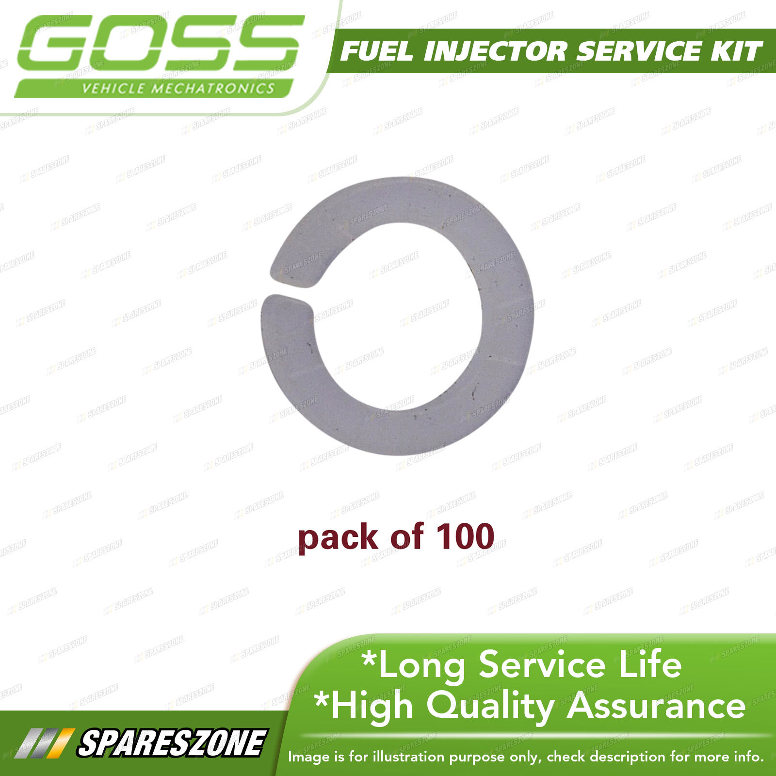 Goss Fuel Injector Service / Repair Kit Nylon Split Spacer Pack 100