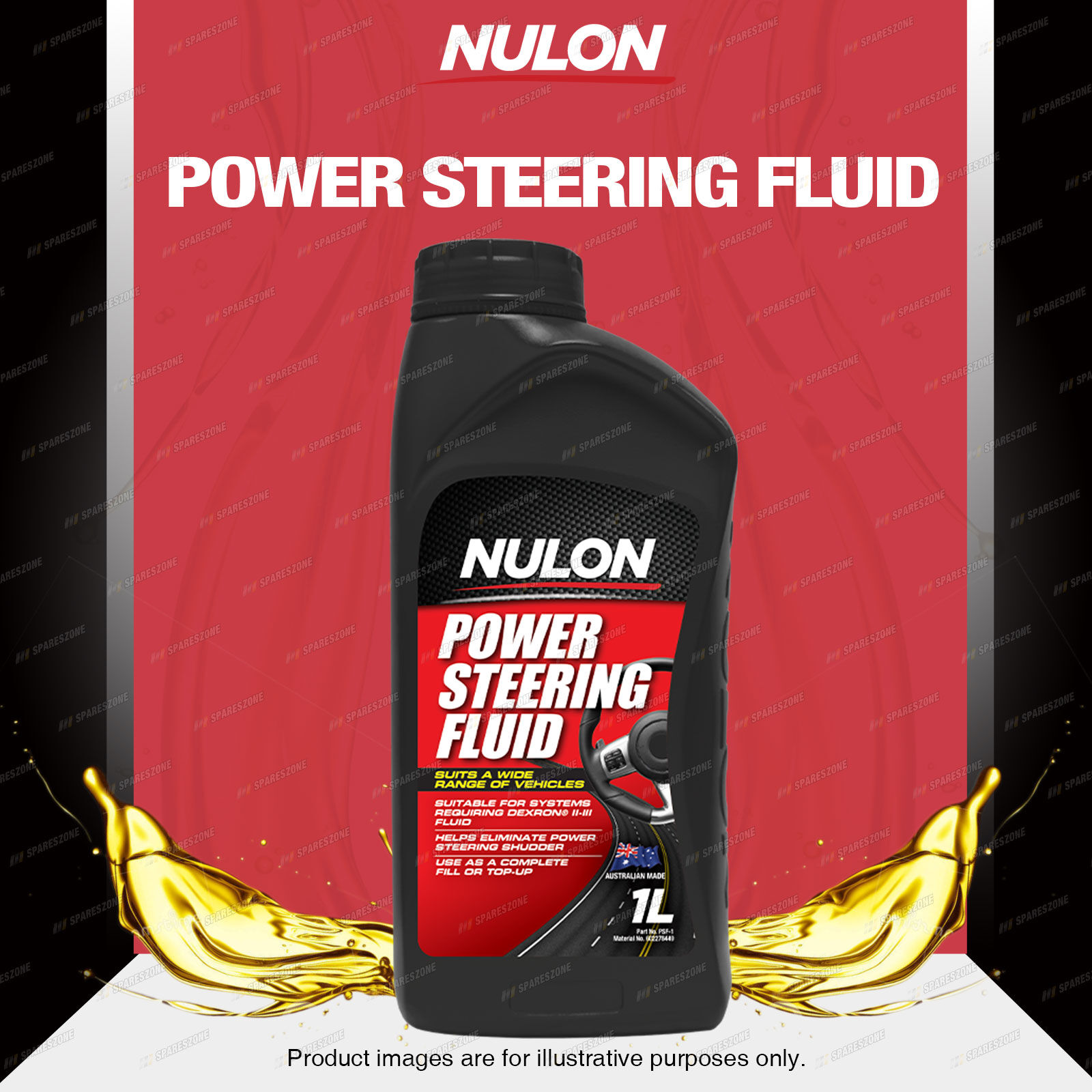 Nulon Power Steering Fluid 1L for SUBARU Liberty Outback SVX Tribeca