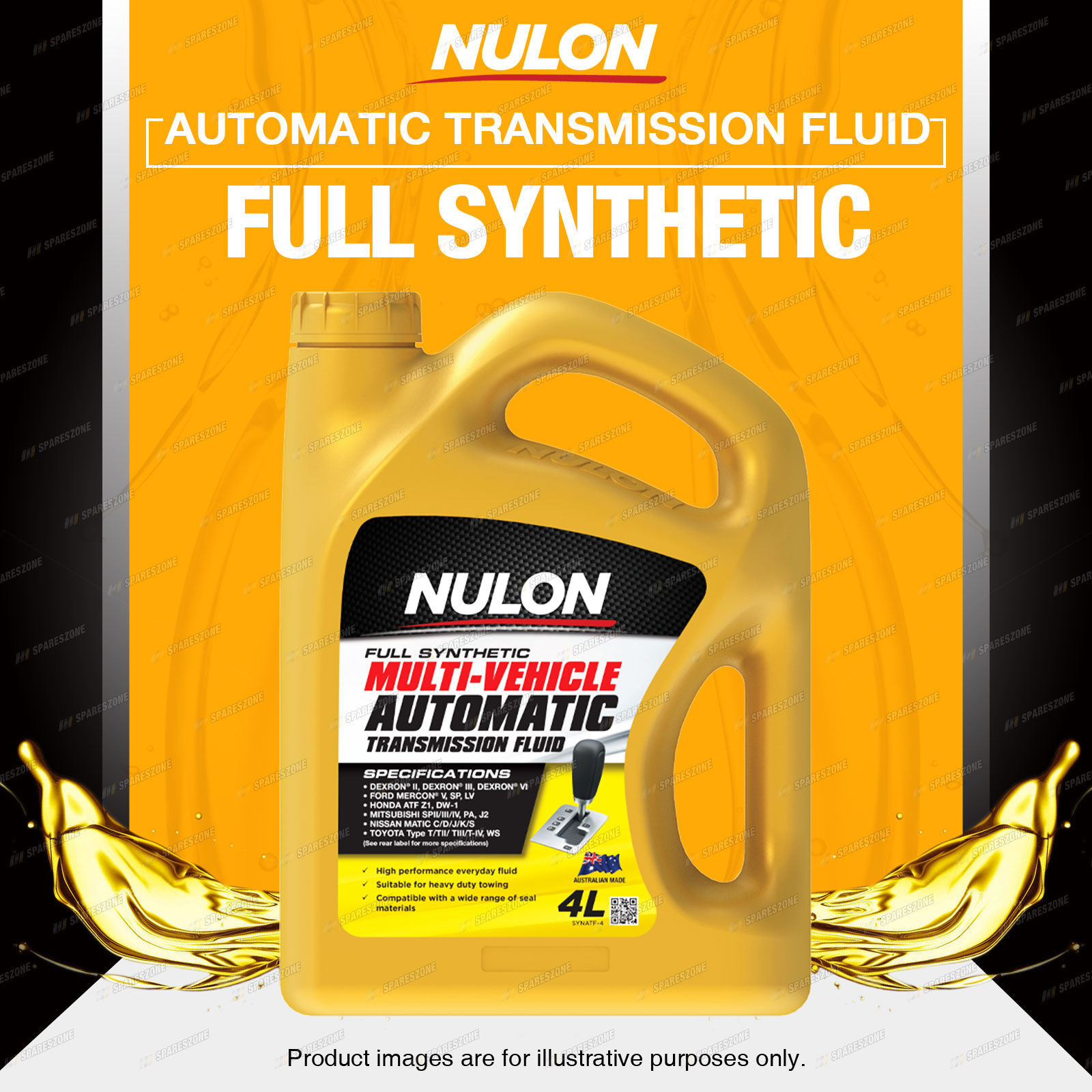 Nulon Full SYN Auto Transmission Fluid 4L for MERCEDES W202 C180 C200