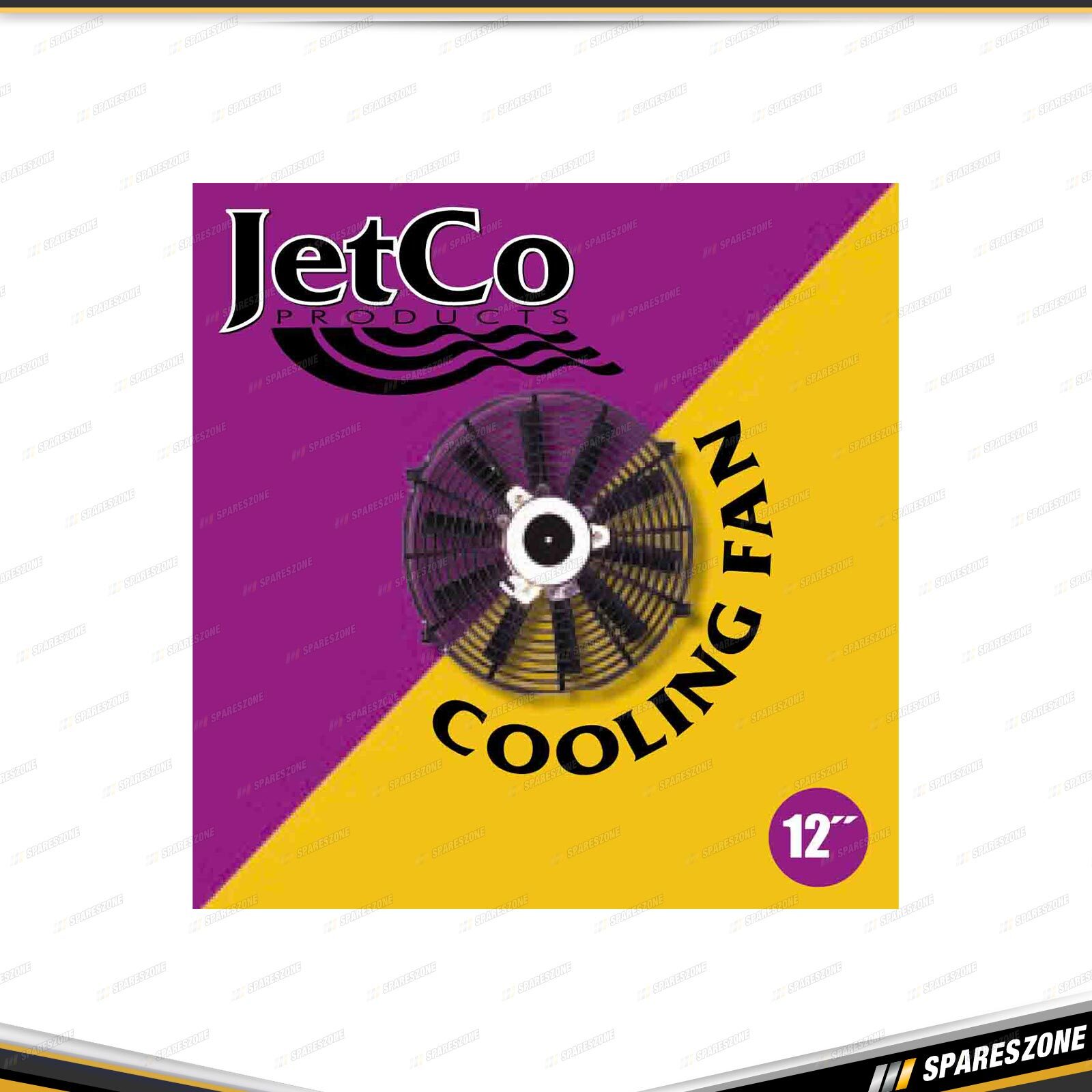 Jetco 12 Inch 12V 80W Universal Cooling Fan 5.5 Amp 1950rpm Pull Only