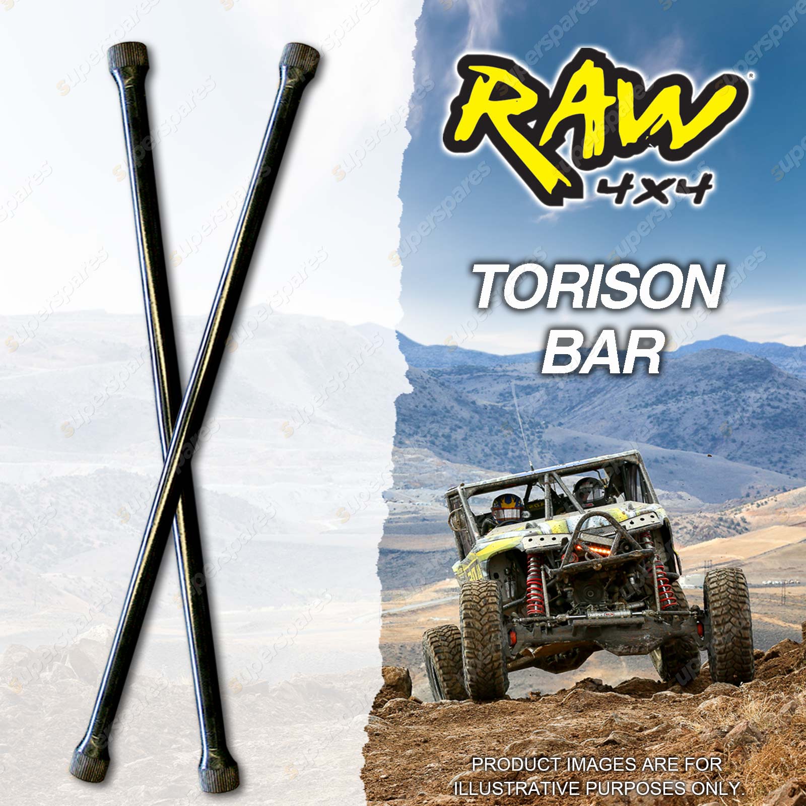 Raw Rate Increased Torsion Bars for TOYOTA HILUX LN KZN VZN Series 40mm
