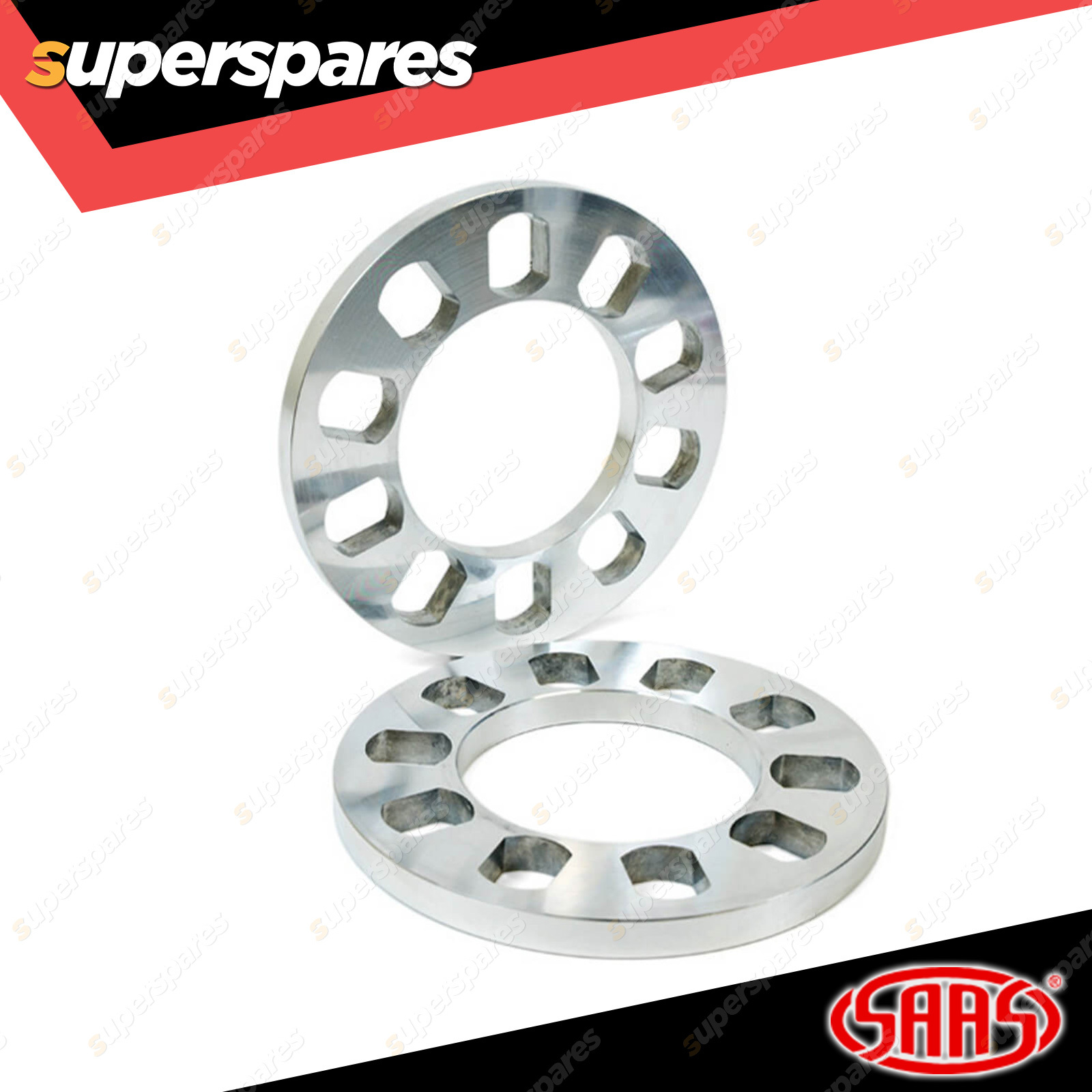 2 Pack SAAS Wheel Spacers Universal 5 Studs ID 90mm OD 164mm Depth 12mm