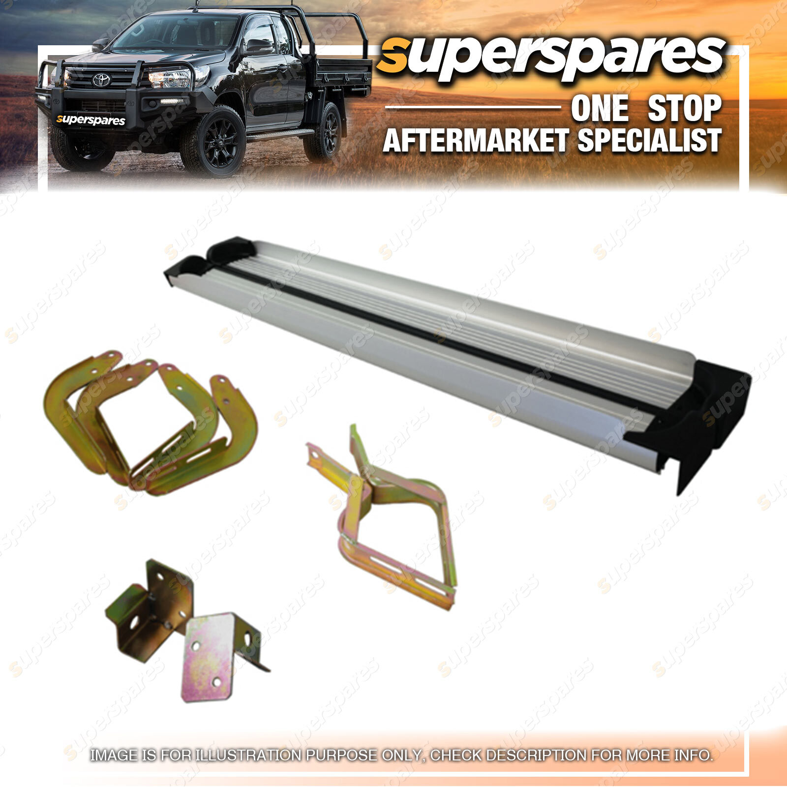 Side Step Kit With Brackets for Toyota Hilux Extra Cab TGN KUN GGN eBay