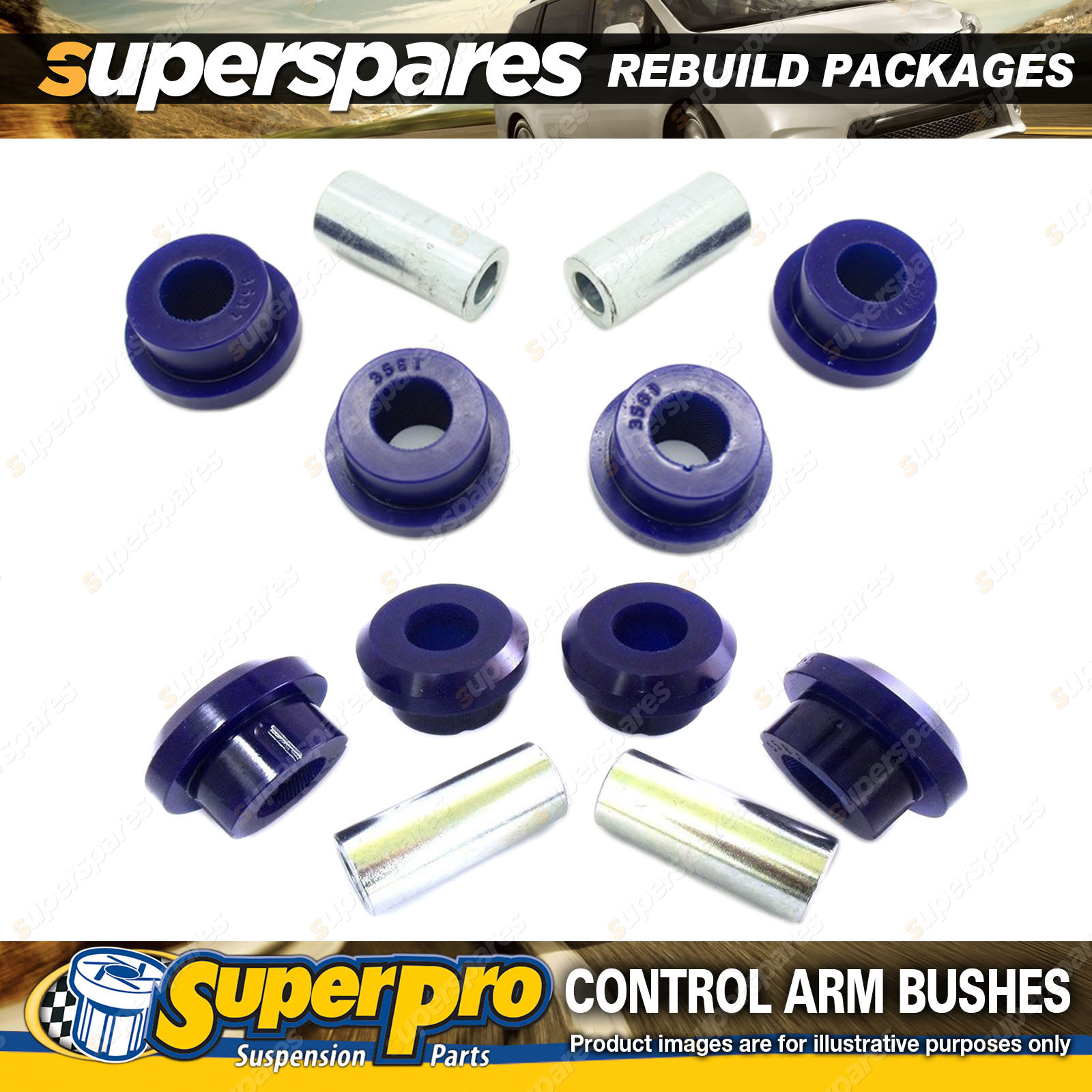 Rear SuperPro Control Arm Bush Kit for Holden Captiva CG 2006on