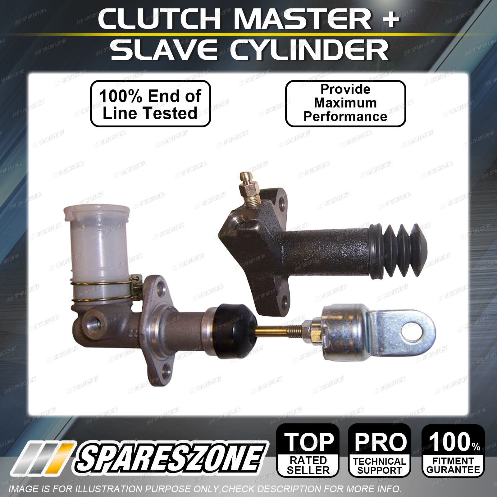 Clutch Master + Slave Cylinder for Mitsubishi Triton MH MJ V6 3.0L 1990