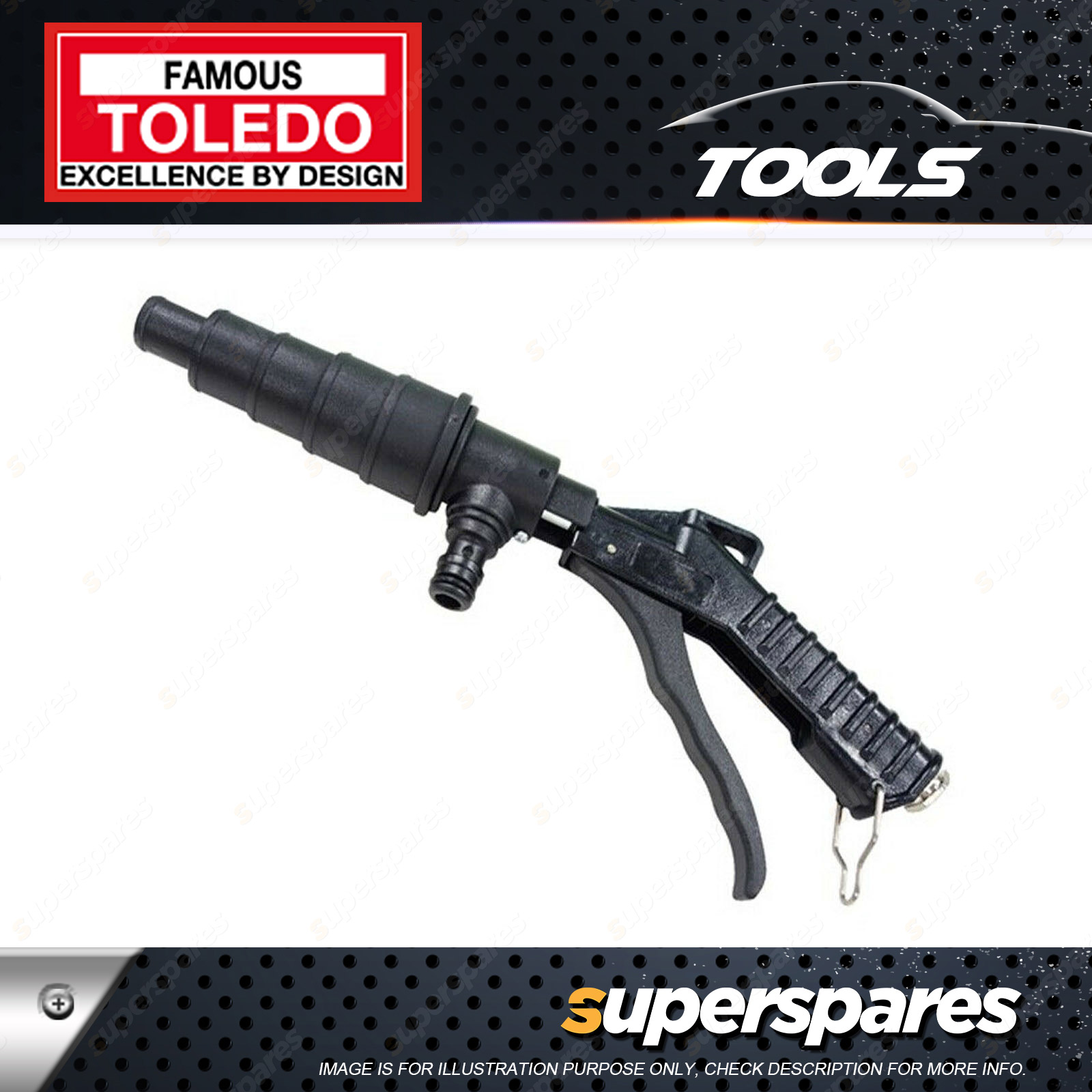 Toledo Pneumtic Cooling System Flushing Gun 90psi 19 29 32 37 40mm
