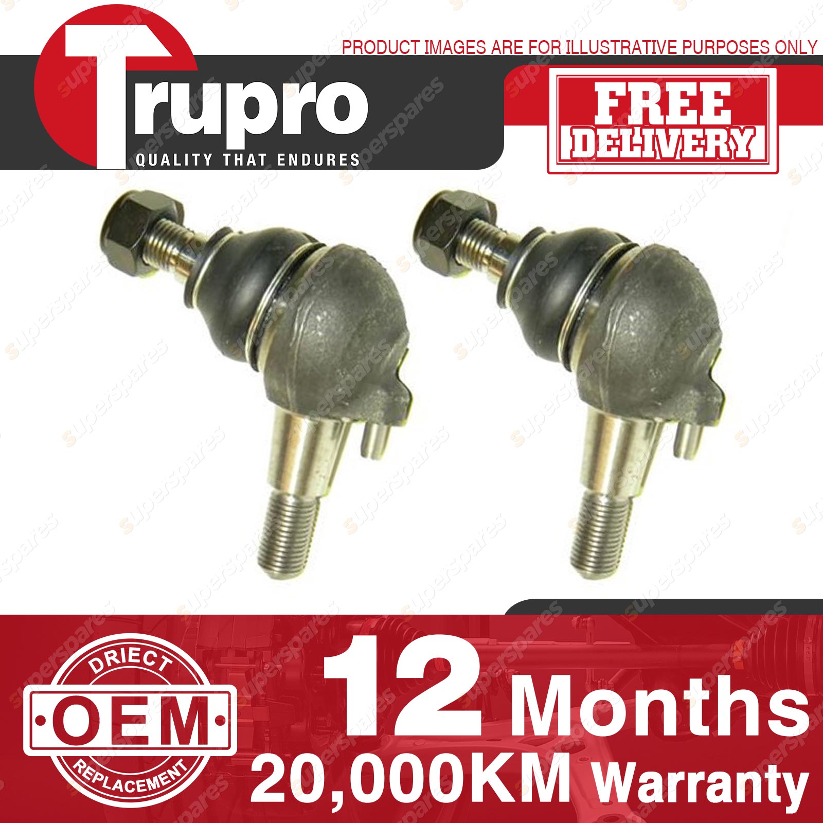 2 Lower Ball Joint for MERCEDES BENZ W202 C180 C200 C220 C230 C240 C250