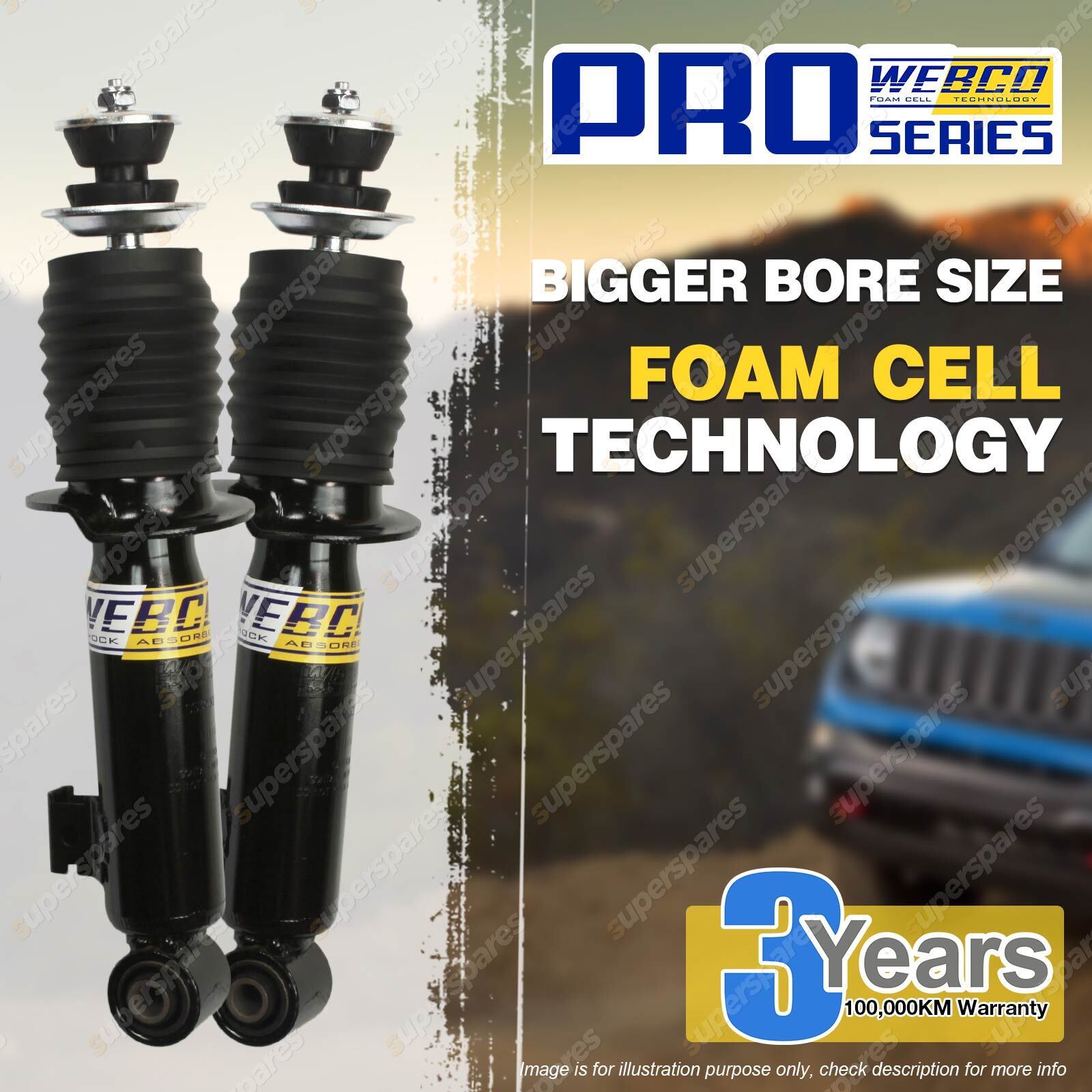 2" 50mm Lift Front Foam Cell Shock Absorbers For