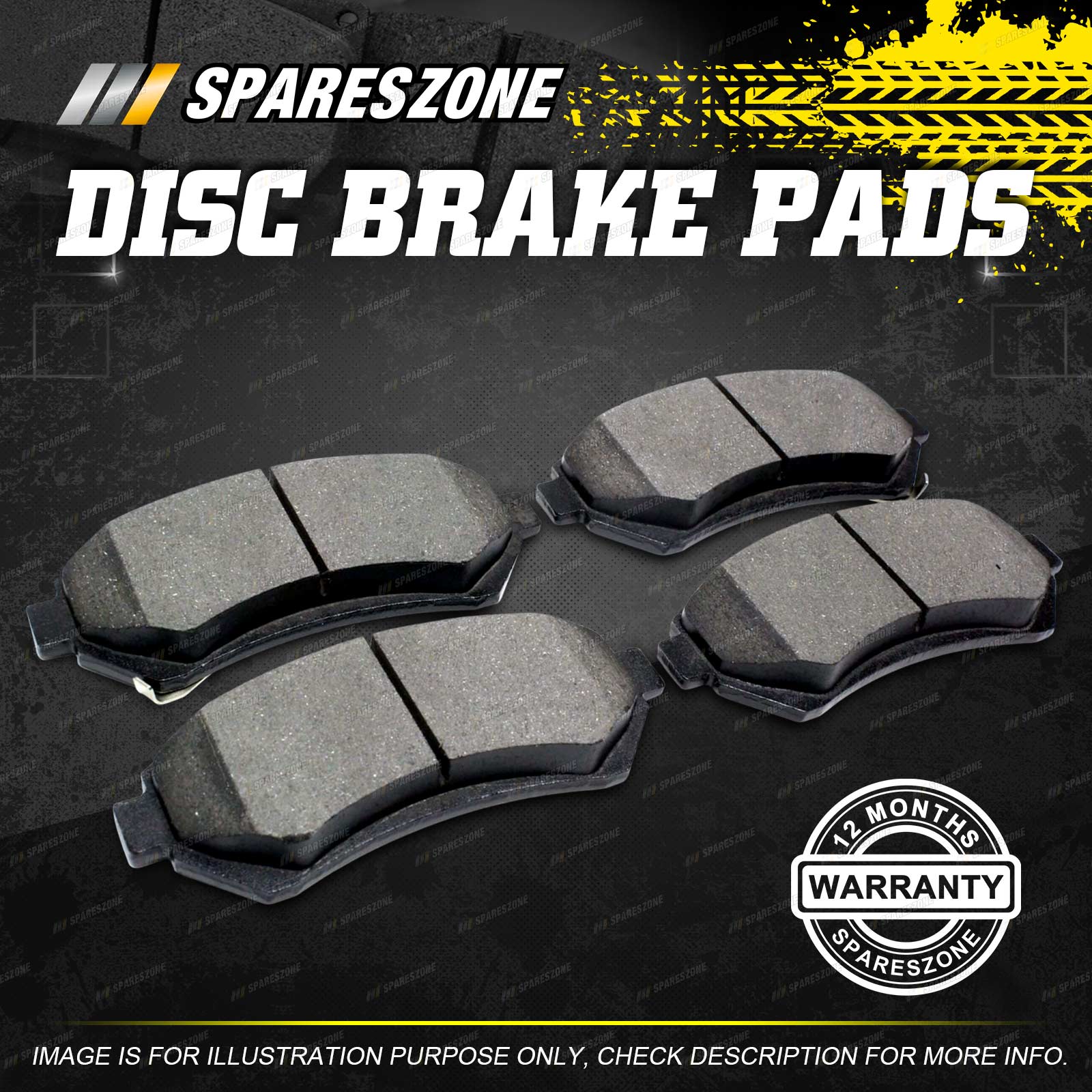 4Pcs Front Disc Brake Pads for Ford Ranger PX 2.2 110 kW 3.2 147 kW