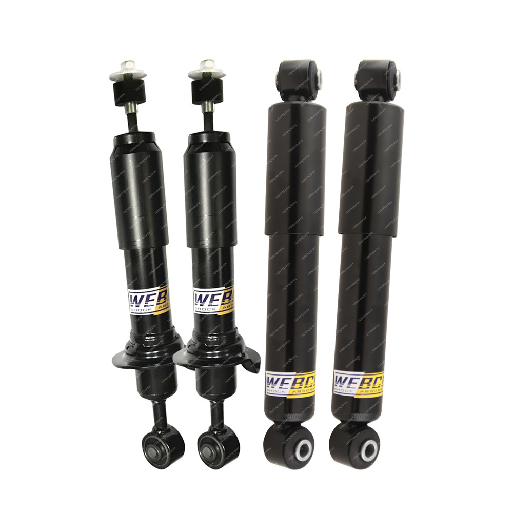 Front + Rear Webco HD Pro Shock Absorbers for NISSAN PATHFINDER R51 coil front