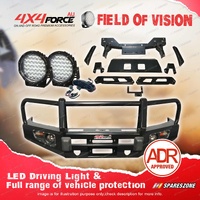 4X4FORCE Armor Bumper Bullbar Skid Plate 3 LOOP Light for Ford Ranger PX T6