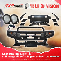 4X4FORCE Safari Shield Bullbar U LOOP Guard Plate Light for Toyota Hilux Revo