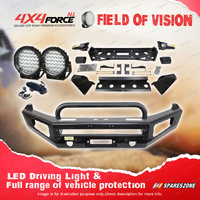 4X4FORCE Safari Shield U Loop Bullbar Drive Lights for Volkswagen Amarok 11-23