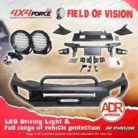 Safari Shield U Loop Bumper Bullbar Drive Lights for Mitsubishi Triton MQ 15-18