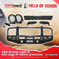 4X4FORCE Premium Armor 3 Loop Bumper Bullbar Drive Lights for Toyota Prado 90