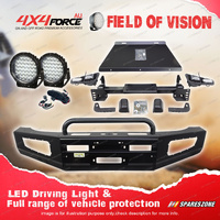 4X4FORCE Safari Shield U Loop Bumper Bullbar + Drive Light for Toyota FJ Cruiser