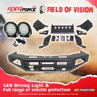 4X4FORCE Ultimate Guard No Loop Bullbar Lights for Nissan Patrol Y61 GU 05-On