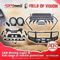 4X4FORCE Armor Bullbar Skid Plate 3 LOOP Light Side Steps for Ford Ranger PX T6