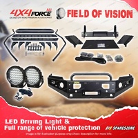 4X4FORCE Safari Shield U Loop Bullbar Lights Side Steps for Mazda BT-50 20-25