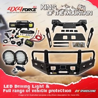 Armor Bumper Bullbar 3 Loop Guard Plate light & Winch for Mazda BT50 11-20