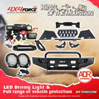 4X4FORCE Safari Shield Bullbar Guard Plate Light Winch for Toyota Hilux Vigo