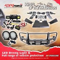 4X4FORCE Premium Armor 3 Loop Bumper Bullbar Lights Winch for Nissan Patrol Y62