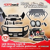 4X4FORCE Armor Bumper Bullbar Loop Lights Winch Side Step for Isuzu D-Max 18-20