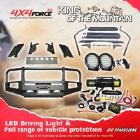 4X4FORCE Armor Bullbar 3 LOOP Light Winch Side Step for Nissan Patrol Y61 00-04