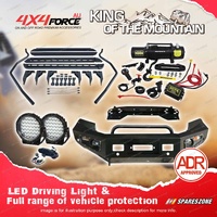 Safari Shield U Loop Bumper Bullbar Light Side Steps Winch for Ford Ranger PX T7