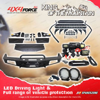 Safari Shield U Loop Bullbar Lights Side Step Winch for Toyota Landcruiser 80