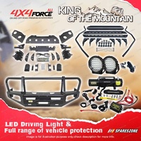 Premium Armor 3 Loop Bullbar Lights Side Steps Winch for Nissan Navara D40 06-11