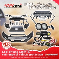 4X4FORCE Safari Shield Bullbar Lights Side Steps Winch for Isuzu D-max 21-23