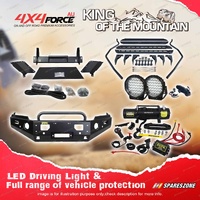 4X4FORCE Safari Shield Bullbar Lights Side Steps Winch for Mazda BT-50 20-25
