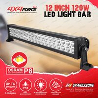 Pair 4X4FORCE 12 inch LED Driving Light Bar 120W EFFECT LUMENS 5520LM Osram
