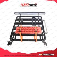 135x125cm Roof Rack Flat Platform Kit Awning Recovery Board Bracket + Ropes
