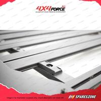4X4FORCE 135x125cm Roof Rack Flat Platform & Light Bar & Rails for Universal Ute