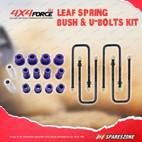 4X4FORCE Leaf Spring U-Bolts + Polyurethane Bush Kit for Mitsubishi Triton MQ MR