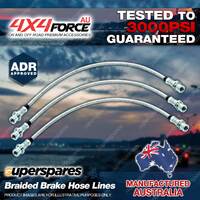 3 Front + Rear Braided Brake Hoses Line for Toyota Hilux LN106 RN105 YN106 88-95