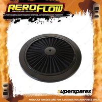 Aeroflow Black Full Flow Air Filter Top Plate Black Cotton 9" Diameter
