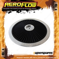 Aeroflow Chrome Full Flow Air Filter Top Plate 14 Inch Dia Washable