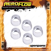 Aeroflow Brand PTFE Hose Stainless Steel Olive Inserts -4AN 5 Pack