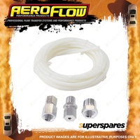 Aeroflow Complete 1/8" Nylon Tubing Kit Clear With Silver Fitting