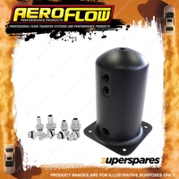 Aeroflow Surge Tank 2.5L Anodised Black3X3/8 1X1/2 Or 3X -6An 1X -8An