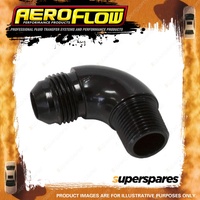 Aeroflow 90 Degree NPT To AN Full Flow Adapter 3/4" To -10 AN Black