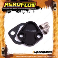 Aeroflow Billet Fuel Pump Block-Off Plate Black for Ford 289-351W SB Bb