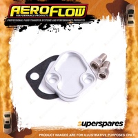 Aeroflow Billet Fuel Pump Block-Off Plate Silver for Ford 289-351W SB Bb
