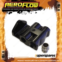 Aeroflow Brand Billet Remote Oil Filter Head -8 ORB Side Entry Black